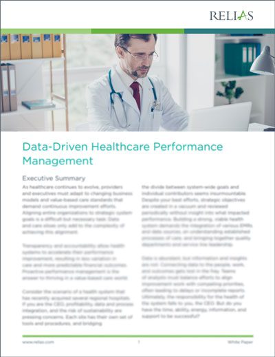 Data-Driven Healthcare Performance Management White Paper