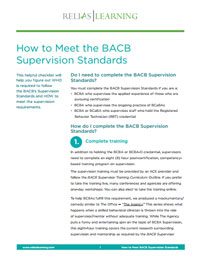 How to Meet BACB Supervision Standards White Paper
