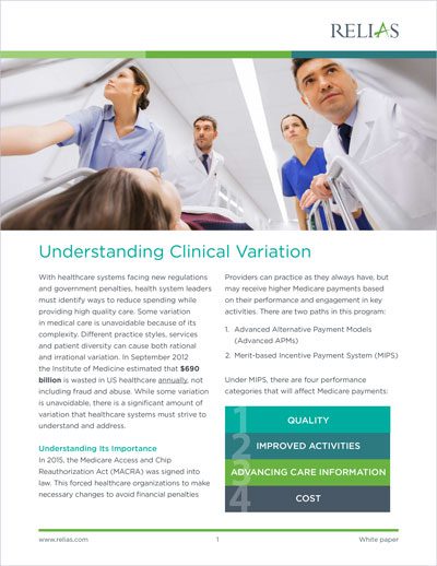 understanding clinical variation white paper