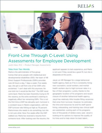 Using Assessments for Employee Development White Paper Cover