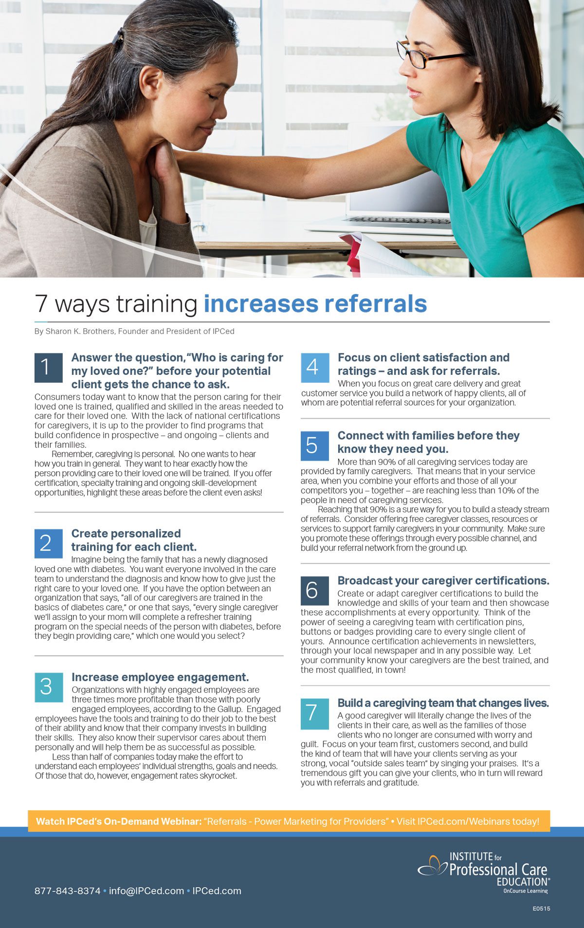 7 Ways Training Increases Referrals Infographic