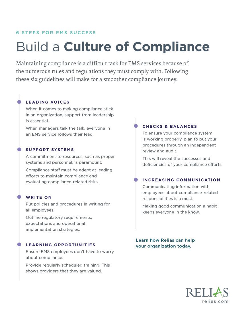 ems culture of compliance infographic