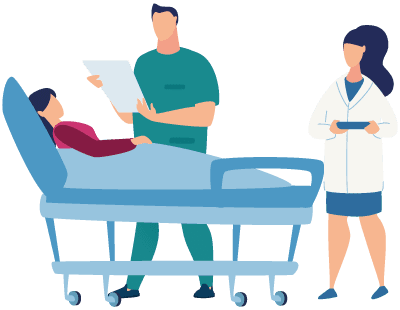 graphic of nurses taking care of a patient