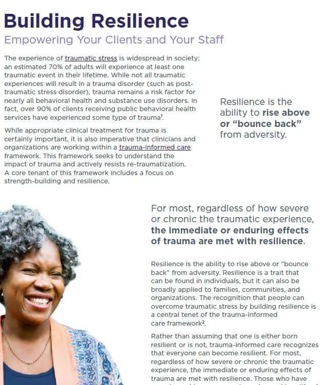 Building Resilience: Empowering Your Clients and Your Staff