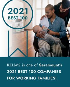 2021 Award for 100 Best Companies with parents and baby