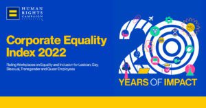 Human Rights Campaign Foundation's 2022 Corporate Equality Index with 20 Years