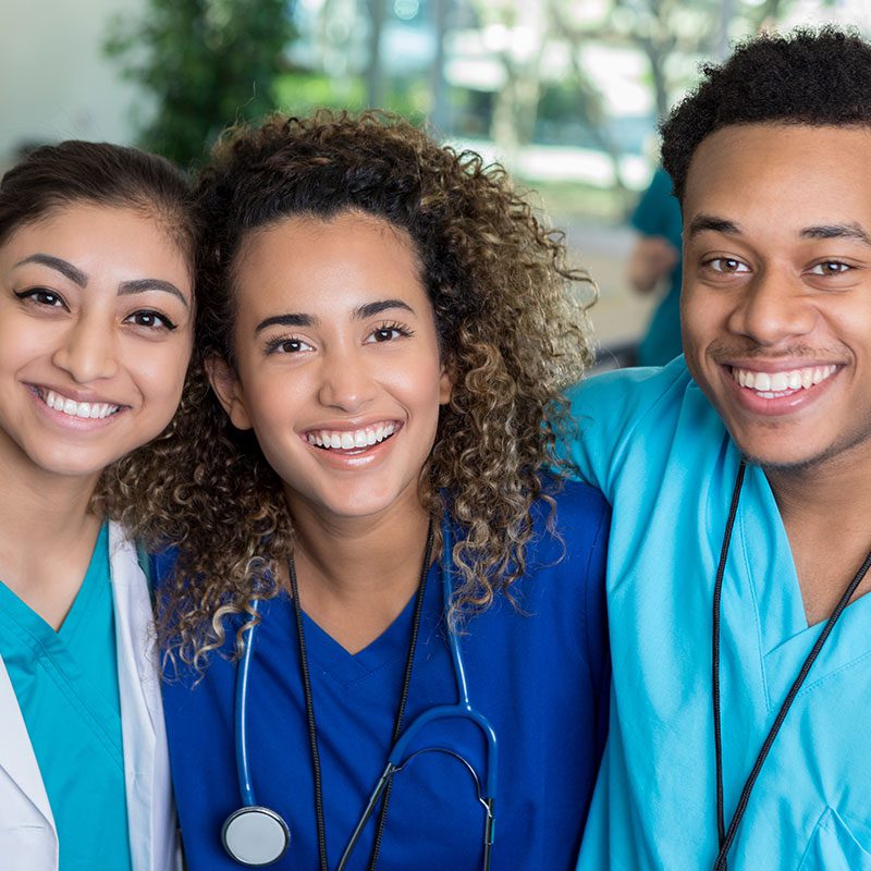 Diverse healthcare workers