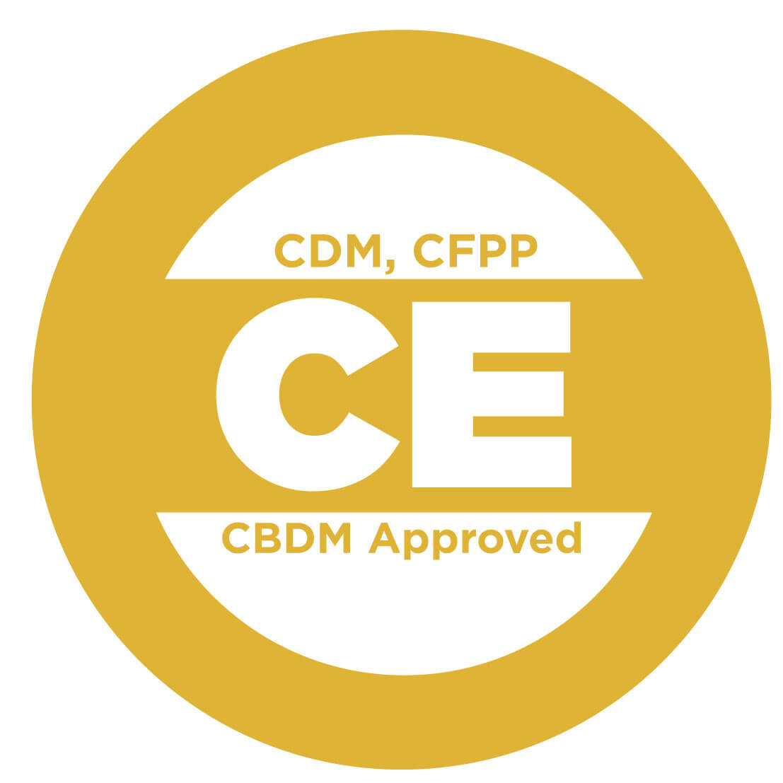 CDM, CFPP, CBDM Approved CE logo