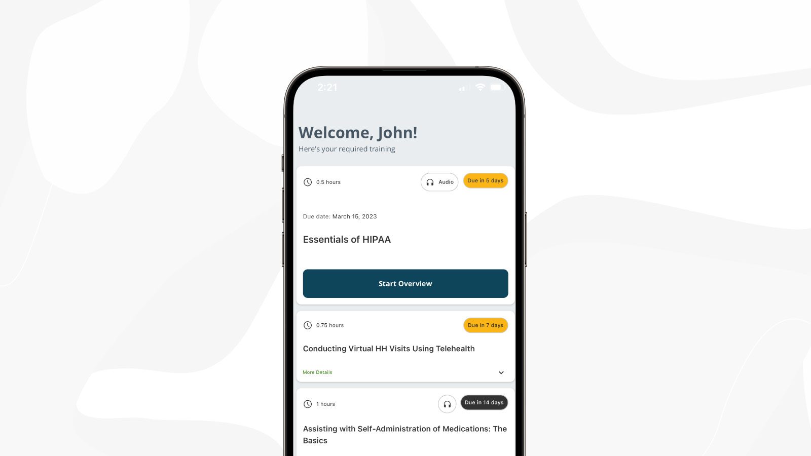 mobile Relias LMS screenshot