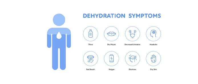 Dehydration symptoms that can influence how dehydration affects mental health