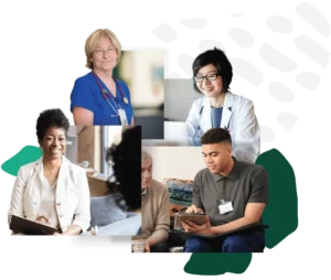 collage of healthcare professionals