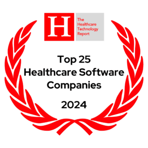 Top 25 Healthcare Software Companies 2024 logo from the Healthcare Technology Report