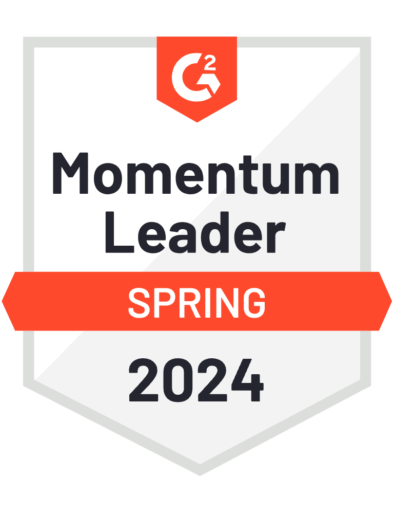 G2 Momentum Leader Spring 2024 Award badge