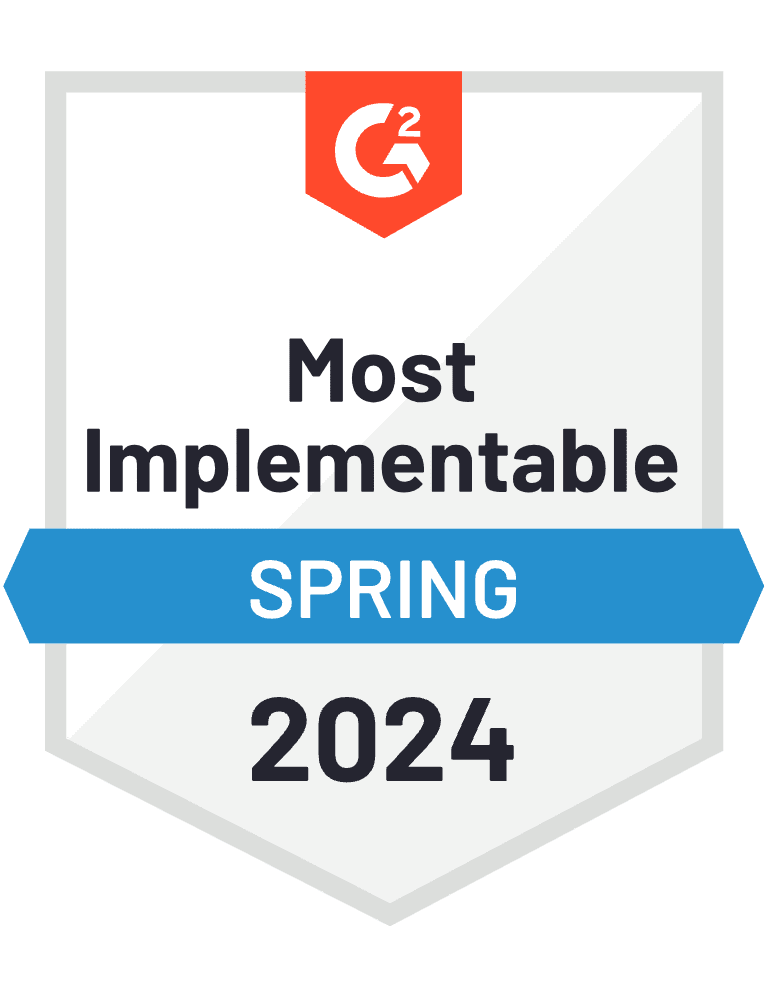 G2 Most Implementable Spring 2024 Award