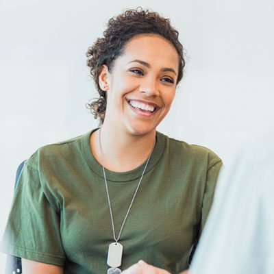 Smiling woman Veteran